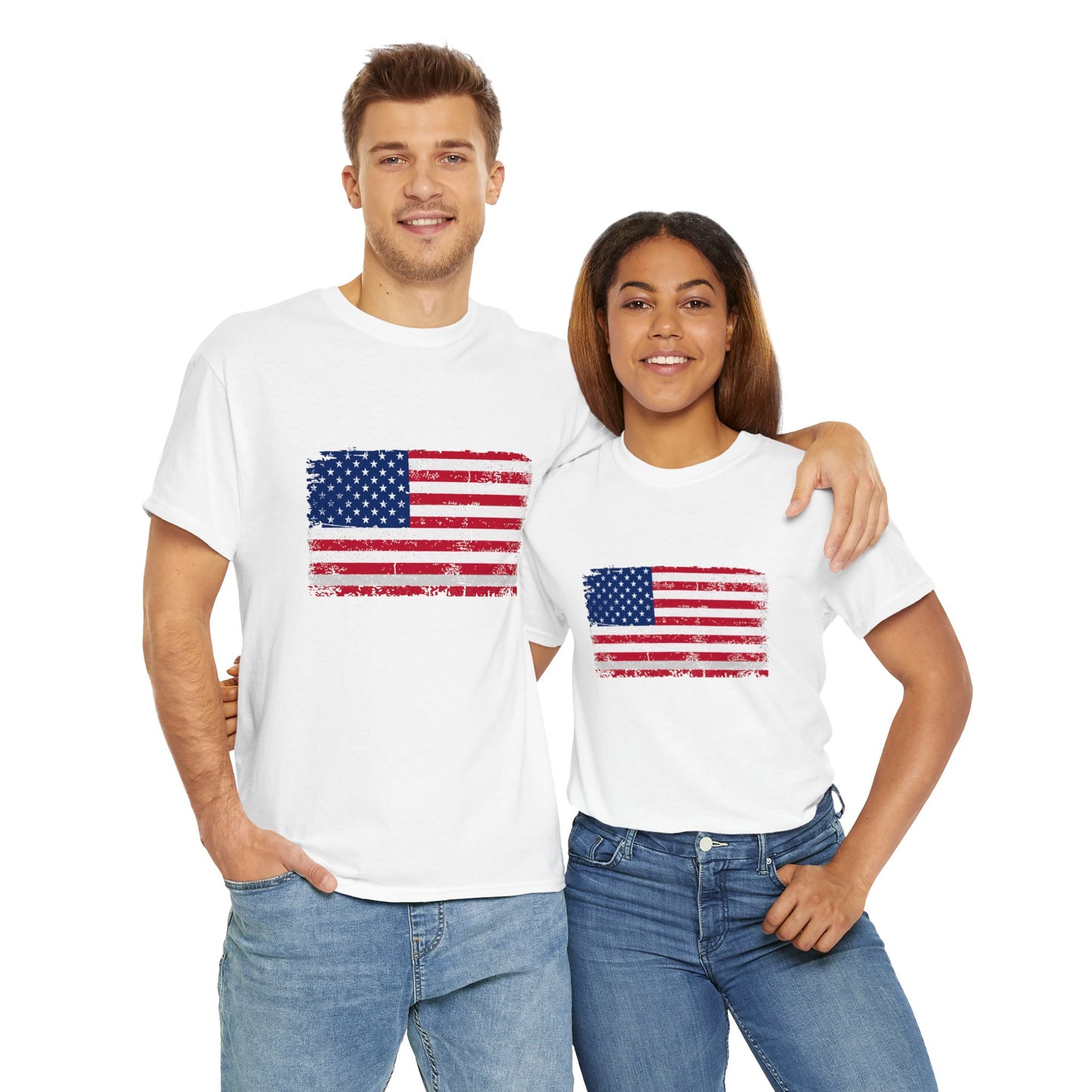 Unisex Cotton T-Shirt - United States Flag America