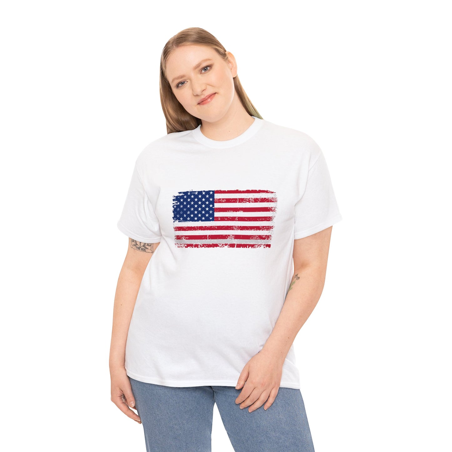 Unisex Cotton T-Shirt - United States Flag America