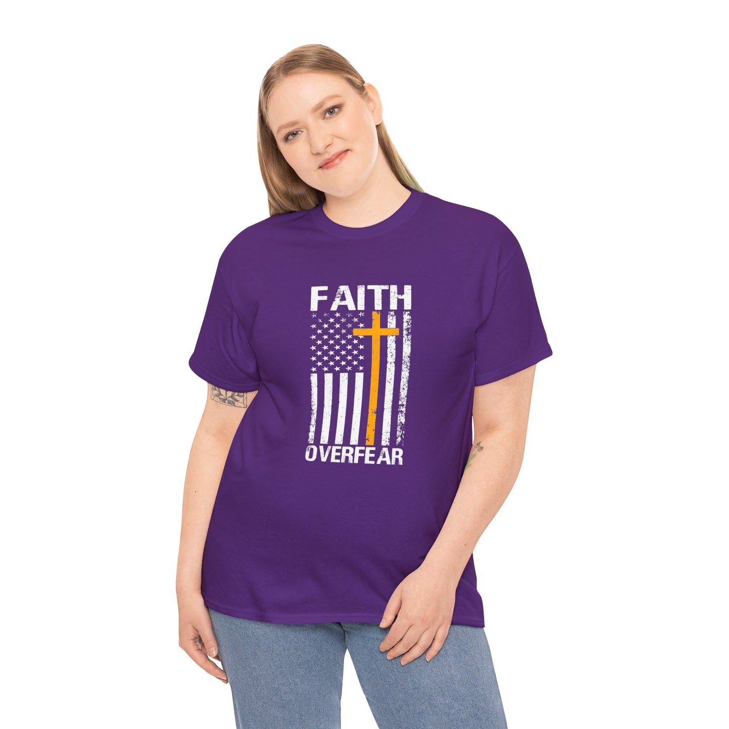 Unisex Cotton T-Shirt - Faith Over Fear