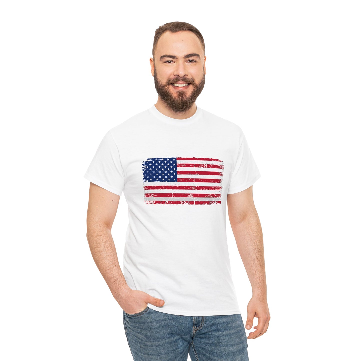 Unisex Cotton T-Shirt - United States Flag America