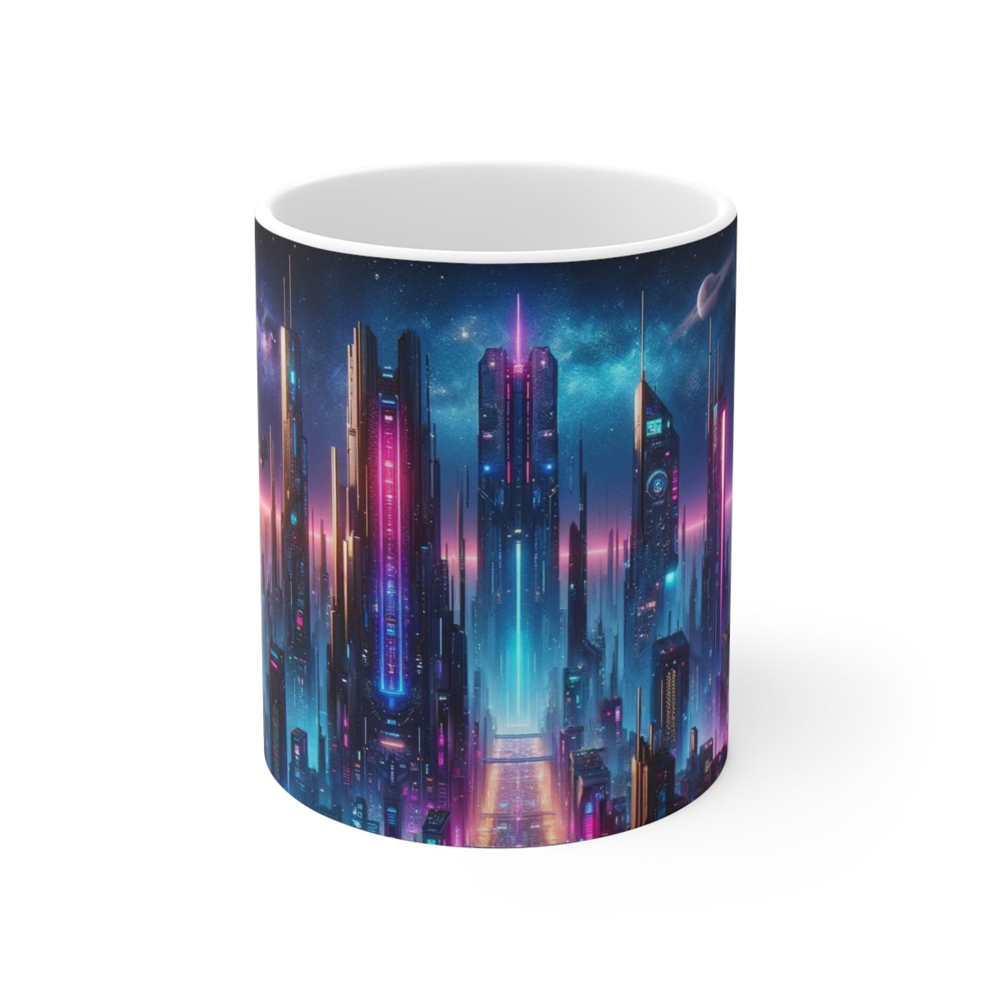 Futuristic city sci fi wrap around