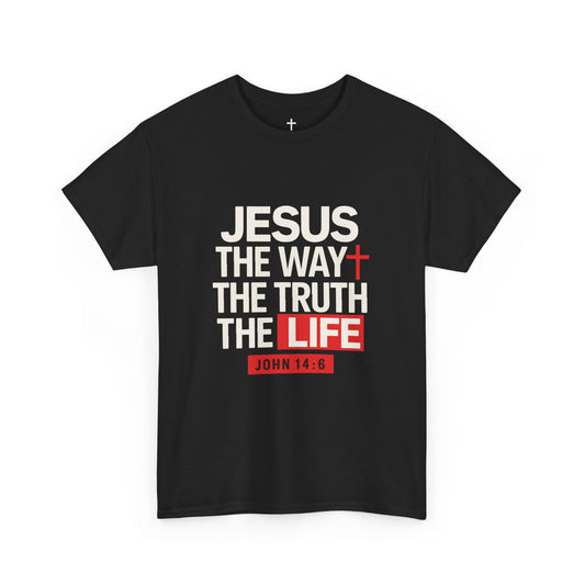 Unisex Cotton T-Shirt - Jesus the Way, the Truth, the Life