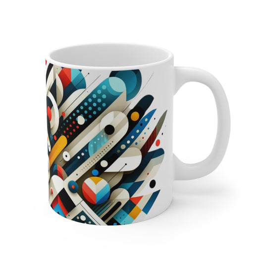 Abstract retro geometric wrap around